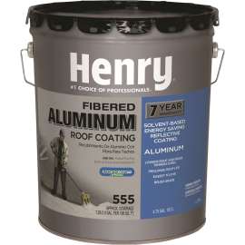 Henry HE555019 Roof Coating, Black, 18 L Pail, Liquid