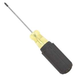 Vulcan Screwdriver, #0 Drive, Phillips Drive, 6-3/4 in OAL, 3 in L Shank, Plastic/Rubber Handle
