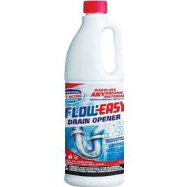 FLOW-EASY FE32C Drain Opener, Liquid, Brown, 1 qt Bottle