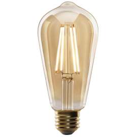 Feit Electric ST19/VG/LED LED Bulb, Decorative, ST19 Lamp, 60 W Equivalent, E26 Lamp Base, Dimmable, Amber