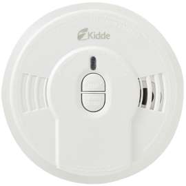 Kidde 0910CA Smoke Alarm, 10 ft, LED Display, 85 dB, Alarm: Audio, Ionization Sensor, Bracket Mounting, White