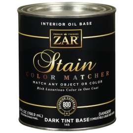 ZAR 14512 Wood Stain, Tint Base, Dark Brown, Liquid, 1 qt, Can