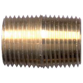 Fairview 112-A Closed Pipe Nipple, 1/8 in, NPT, Brass, 1200 psi Pressure