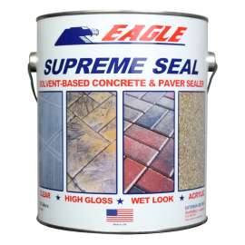 EAGLE SUPREME SEAL EU1 Concrete and Paver Sealer, Clear, Liquid, 1 gal Can