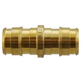 Apollo Valves ExpansionPEX Series EPXC1212 Coupling, 1/2 in, Barb, Brass, 200 psi Pressure