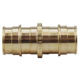 Apollo Valves ExpansionPEX Series EPXC3434 Coupling, 3/4 in, Barb, Brass, 200 psi Pressure