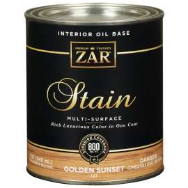 ZAR 12712 Wood Stain, Golden Oak, Liquid, 1 qt, Can