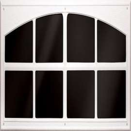 LACKS AP148199 Garage Door Window, Almond Glass/Screen, Plastic Frame, 45-1/2 in W Actual, 16-5/8 in H Actual