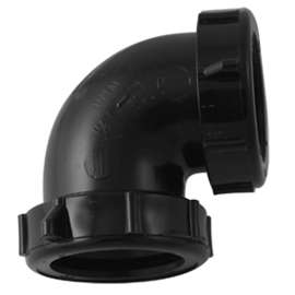 Plumb Pak PPC55-5B Extension Coupling, 1-1/2 in, Double Slip Joint, Plastic, Black