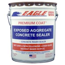 EAGLE PREMIUM COAT EB5 Concrete Sealer, Brown Tint, Liquid, 5 gal Pail