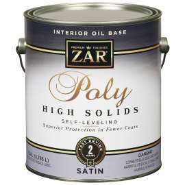 ZAR 34813 Classic Wood Finish Polyurethane, Liquid, Amber, 1 gal, Can