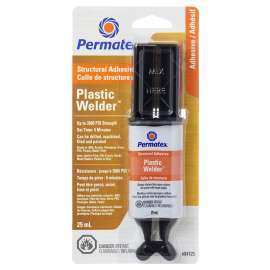 Permatex 84125 Plastic Welder, Off-White/White, Viscous Liquid, 0.84 fl-oz Dual Carded Syringe