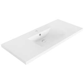 Luxo Marble MAG 4922-1-107S Sink, 48-1/4 in OAL, 21-1/4 in OAW, Synthetic Marble, White