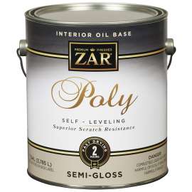 ZAR 33013 Polyurethane, Semi-Gloss, Liquid, Clear, 1 gal, Can