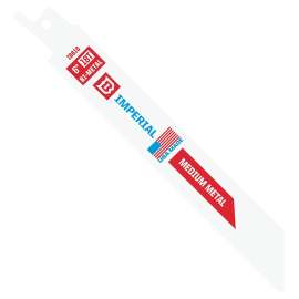 IMPERIAL BLADES IB618-B Standard Reciprocating Blade, 6 in L, 18 TPI, Bi-Metal Cutting Edge