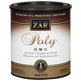 ZAR 36412 Polyurethane, Liquid, Antique Flat, 1 qt, Can