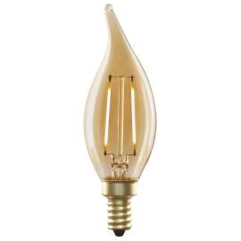 Feit Electric CFT/VG/LED LED Bulb, Decorative, 40 W Equivalent, E12 Lamp Base, Dimmable, Amber, Soft White Light