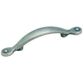 Amerock Inspirations Series BP1590WN Cabinet Pull, 5-1/2 in L Handle, 1 in Projection, Zinc, Weathered Nickel