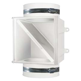 DUNDAS JAFINE ProClean Series PCLT4WZW Dryer Duct Lint Trap, 4 in Duct, Polystyrene