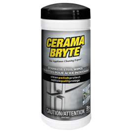 CERAMA BRYTE SS-48635-CA Stainless Steel Wipes, 7 in L, 9 in W, Mineral Oil