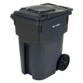 Gestion 60269447Q1 Garbage Can With Wheel, 95 gal, 34-3/8 in L x 25-1/8 in W x 34-3/8 in H, High Density Polyethylene