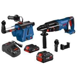 Bosch GBH18V-26K24GDE Rotary Hammer Kit, Battery Included, 18 V, 6.3 Ah, SDS-Plus Chuck, 0 to 4350 bpm