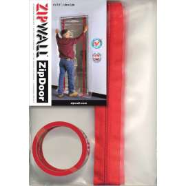 ZIPWALL ZipDoor ZDS Dust Containment Door Kit, Standard, 4 ft L, 7-1/2 ft W, Plastic