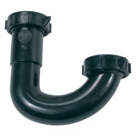 Plumb Pak PPC946B J-Bend, 1-1/4 x 1-1/4 in, Plastic, Black