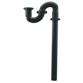 Plumb Pak PPC66-3B S-Trap, 1-1/2 in, Plastic, Black