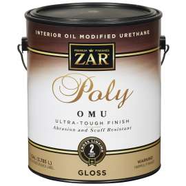 ZAR 36013 Polyurethane, Gloss, Liquid, Milky Clear, 1 gal, Can