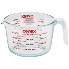 PYREX 6001076 Measuring Cup, 1 L Capacity, Glass, Clear