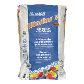 MAPEI Ultraflex 2 Series 6005521 Tile Mortar, Gray, Powder, 50 lb Bag