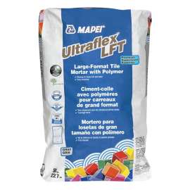 MAPEI Ultraflex LFT Series 1125000021 Tile Mortar, Gray, 50 lb Bag