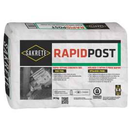 Sakrete RAPID POST 11501030 Concrete Mix, Gray, Powder, 30 kg, Bag