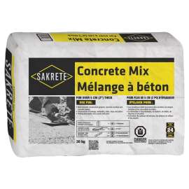 Sakrete 11011130 Concrete Mix, Gray, Powder, 30 kg, Bag