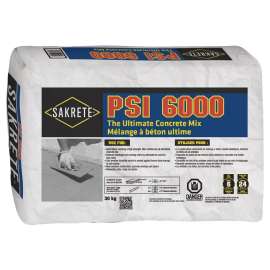 King SAKRETE PSI 6000 Series 11509030 Concrete Mix, Gray, Powder, 30 kg, Bag