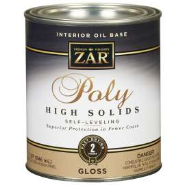 ZAR 34612 Classic Wood Finish Polyurethane, Gloss, Liquid, Amber, 1 qt, Can