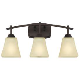 Westinghouse 63075 Indoor Wall Fixture, 60 W, 3-Lamp, Oil-Rubbed Bronze Fixture