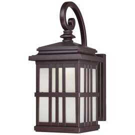 Westinghouse 6400200 Outdoor Wall Fixture, 120 V, 9 W, LED Lamp, 500 Lumens, 3000 K Color Temp, Aluminum Fixture