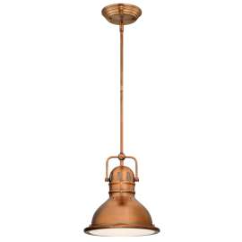 Westinghouse 63084A Mini Pendant Light, 120 V, 1-Lamp, LED Lamp, 800 Lumens Lumens, 3000 K Color Temp, Metal Fixture