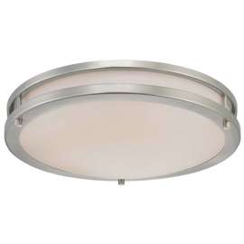 Westinghouse 6401200 Flush Mount Ceiling Fixture, 120 V, 23 W, LED Lamp, 1610 Lumens, 3000 K Color Temp, Steel Fixture