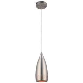 Westinghouse 6101300 Adjustable Mini Pendant, 1-Lamp, Brushed Nickel Fixture