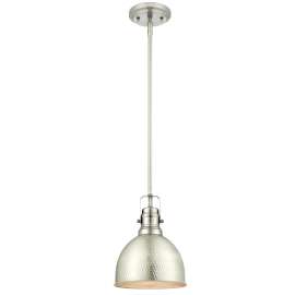 Westinghouse 6345500 Mini Pendant Light, 120 V, 1-Lamp, Incandescent, LED Lamp, Metal Fixture, Brushed Nickel Fixture
