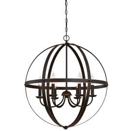 Westinghouse Stella Mira Series 6328200 Chandelier, 120 V, 240 W, 1-Tier, 6-Lamp, LED Lamp, Metal Fixture