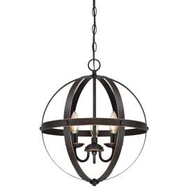Westinghouse Stella Mira Series 6341800 Chandelier, 120 V, 120 W, 1-Tier, 3-Lamp, Incandescent, LED Lamp