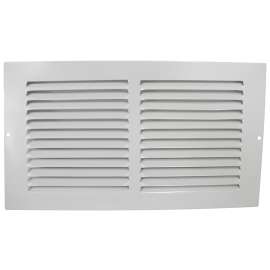 ProSource BBRA12X6 Baseboard Register, 13-3/4 in L, 7-3/4 in W, 50 deg Air Deflection, Steel, White