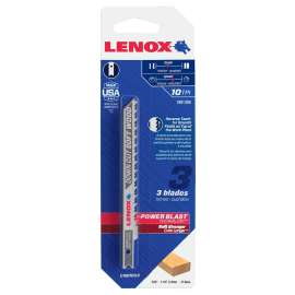 Lenox 1991389 Jig Saw Blade, 5/16 in W, 4 in L, 10 TPI