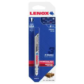 Lenox 1991406 Jig Saw Blade, 3/8 in W, 4 in L, 6 TPI