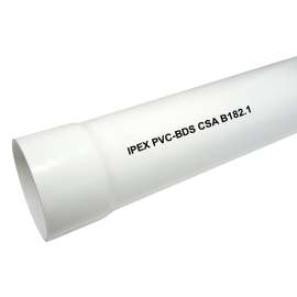 IPEX 4043 Sewer Pipe, 4 in, 10 ft L, PVC