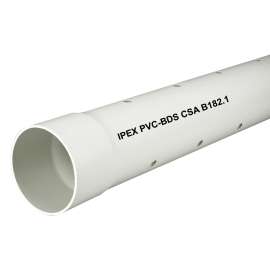 IPEX 4140 Sewer Pipe, 4 in, 10 ft L, PVC